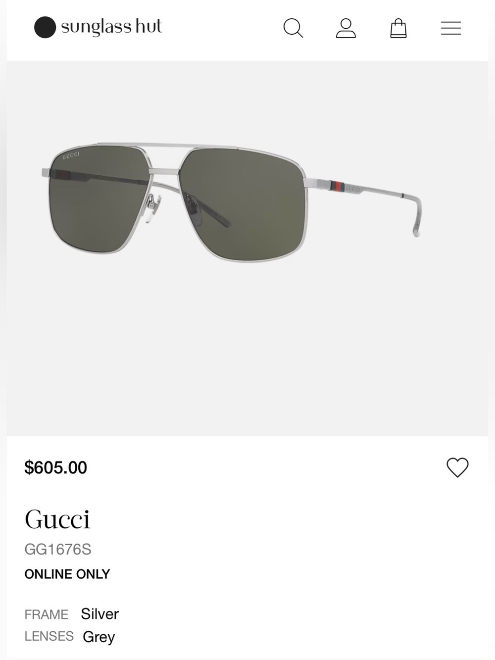 Gucci GG1676S pilot Men’s sunglasses 😎
